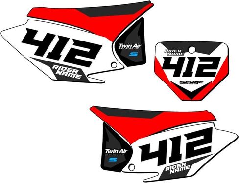 2003-2007 CRF 150 F SG63 Custom MX Number Plates Senge Graphics Kit Compatible with Honda in Saudi Arabia