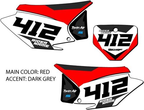 2003-2007 CRF 150 F SG63 Custom MX Number Plates Senge Graphics Kit Compatible with Honda in Saudi Arabia