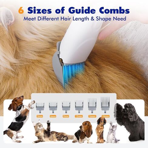 Rywell Dog Grooming Vacuum, 4L Dog Grooming Kit with Dog Clippers, 13000Pa Dog Vacuum for Shedding Grooming, Low Noise Pet Grooming Vacuum with 7 Grooming Tools for Dogs and Cats in Saudi Arabia