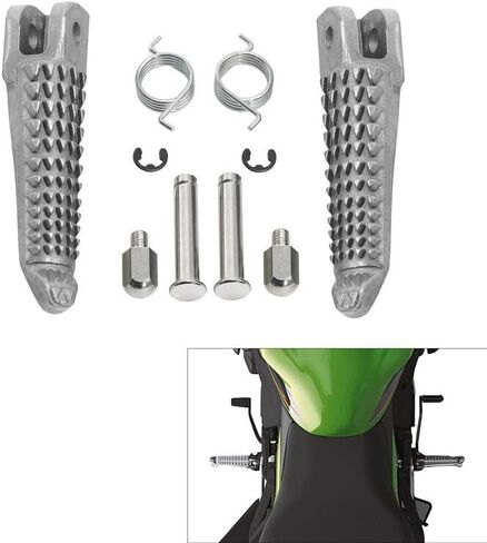 TCMT دراجة نارية السائق الأمامي سائق القدم مسند قدم ملائم لـ Kawasaki Ninja 400 2018-2024 Z400 19-24 ZX-4RR 2023-2025 Z7 Hybrid Ninja 7 Hybrid 2024-2025 in Saudi Arabia