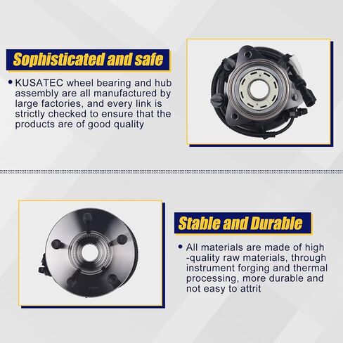 KUSATEC 515027 Front Wheel Bearing and Hub Assembly Compatible with 1998-2000 Ford Ranger, Mazda B4000, 5 Lug Bolts w/ABS in Saudi Arabia
