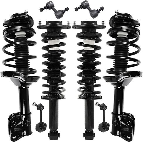 Detroit Axle - 8pc Struts Sway Bars for 2009-2013 Subaru Forester, 2010 2011 2012 Front Rear Struts & Coil Spring Sway Bar Links Replacement Suspension Kit Quick Install Ready Struts Shocks Assembly in Saudi Arabia