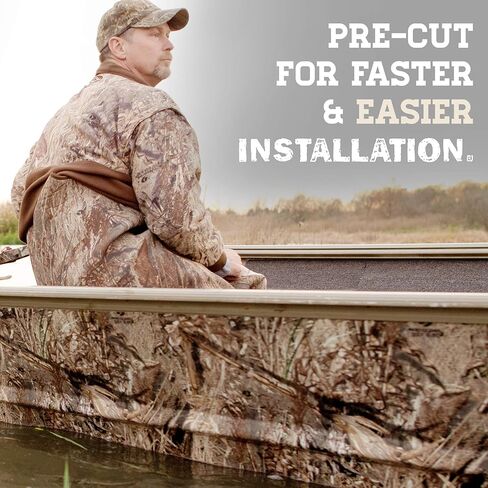 Mossy Oak Graphics Duck Blind Camo Boat Wrap Kit - Easy to Install Vinyl Wrap with Matte Finish - 18" x 12' Kit in Saudi Arabia