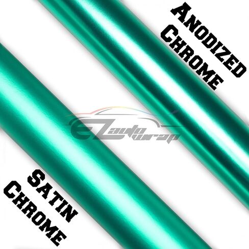 Ezautowrap ساتان الساتان كروم برونزية فينيل لف ملصق ملصق ملصق مع إطلاق الهواء - 4 "x8" (10 سم × 20 سم) in Saudi Arabia