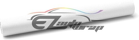 Free Tool Kit EZAUTOWRAP White One-Way Vision Perforated Print Media Vinyl Privacy Window Film Adhesive Glass Wrap Roll - 36"X42" (3FT X 3.5FT) in Saudi Arabia