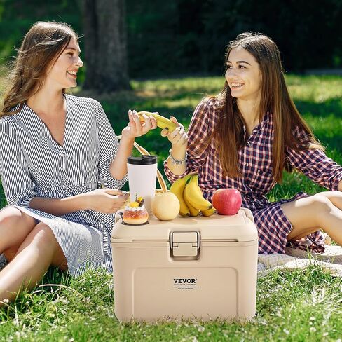 VEVOR Ultra-Light Hard Cooler 52 QT, Ice Retention Cooler with Heavy Duty Handle, Ice Chest Lunch Box for Camping, Travel, Outdoor, Keeps Cool for up to 6 Days, 30% Lighter Than Rotomolded Coolers in Saudi Arabia