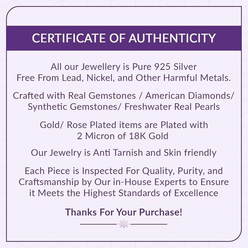 925 Silver Cubic Zirconia Purple Purple Toi et Moi حلقة قابلة للتعديل للنساء | شهادة الأصالة وختم 925 in Saudi Arabia