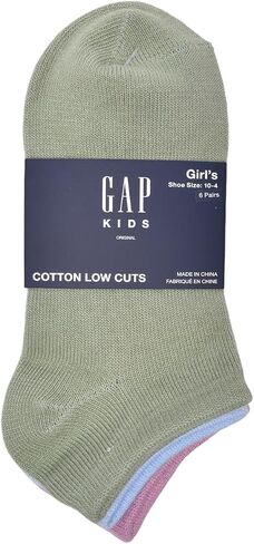 Gap Girls Girls Sights ، جوارب أطفال متعددة الحزمة ، ناعمة وممتدة ، مريحة ، أبيض بصري (6 حزم ، 6-8) ، 6-8 in Kuwait