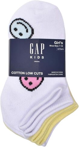 Gap Girls Girls Sights ، جوارب أطفال متعددة الحزمة ، ناعمة وممتدة ، مريحة ، أبيض بصري (6 حزم ، 6-8) ، 6-8 in Kuwait