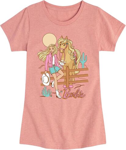 Barbie - Desert Cowgirl - Toddler and Youth Girls قاموا بتركيب تي شيرت مصور قصير الأكمام in Saudi Arabia