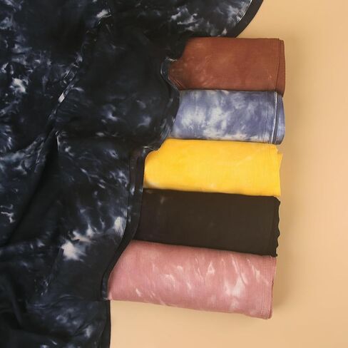 Tie Dye Printed Hijab Soft Premium Viscose Cotton Modal Scarf Muslim Turban Abaya Accesorries Women Elegant Shawl in Kuwait