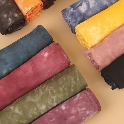 Tie Dye Printed Hijab Soft Premium Viscose Cotton Modal Scarf Muslim Turban Abaya Accesorries Women Elegant Shawl in Kuwait