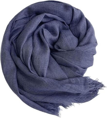 Womens Soft-Cotton-Linen Lightweight-Scarfs كبيرة شاش الطول الشاش الطويلة للسفر على الشاطئ 75 "× 39" in Kuwait