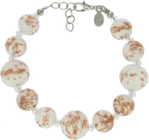 Glass Of Venice Murano Glass Starlight Balls Bracelet - White in Saudi Arabia
