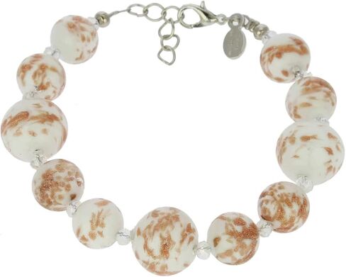 Glass Of Venice Murano Glass Starlight Balls Bracelet - White in Saudi Arabia