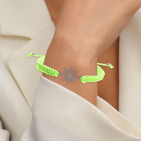 4pcs String Bracelets, Braided Rope Beaded Stackable Puka Shell Wave Turtle Palm Tree Boho Surf Bracelets, Adjustable Handmade Jewelry for Women in Saudi Arabia