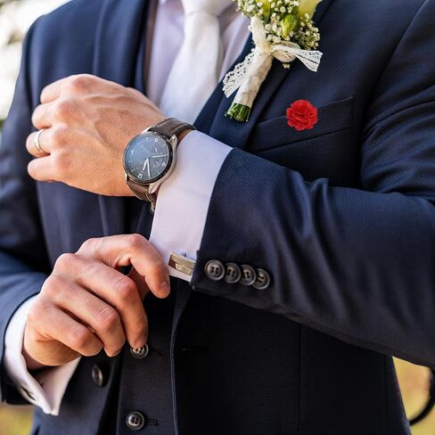 Patikil Flower Boutonnieres Pin ، طية صدر السترة للرجال كاميليا زهرة لبدلة التخرج الزفاف الذكرى السنوية ملحقات الزي ، الذهب in Saudi Arabia