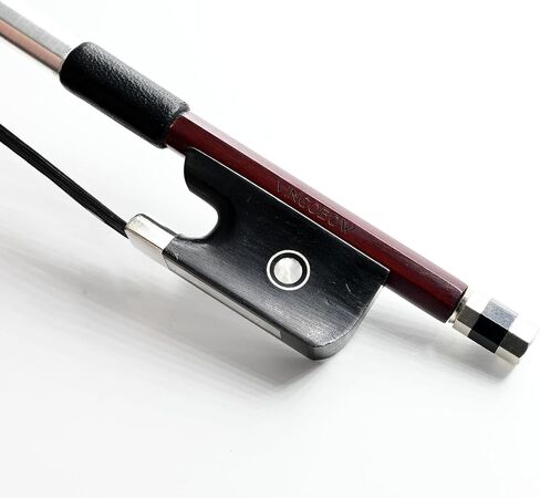 Grid Carbon Fiber Cello Bow 4/4 Size VINGOBOW 114C Advanced Level Full 71.5cm Fleur-de-lis Ebony Frog Well Balanced Light Weight Real Horse Hair Straight Stick Smooth Screw for Porfessional Player in Saudi Arabia