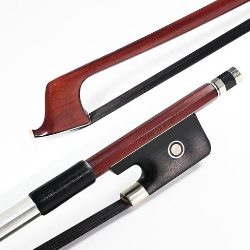 Grid Carbon Fiber Cello Bow 4/4 Size VINGOBOW 114C Advanced Level Full 71.5cm Fleur-de-lis Ebony Frog Well Balanced Light Weight Real Horse Hair Straight Stick Smooth Screw for Porfessional Player in Saudi Arabia