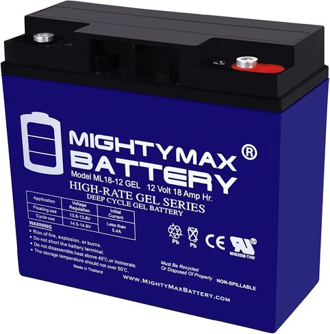 Mighty Max Battery 12V 18ah Gel يحل محل البطارية للدراجات البخارية المدمجة Mini Rider in Saudi Arabia