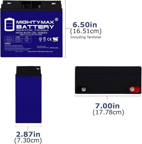 Mighty Max Battery 12V 18ah Gel يحل محل البطارية للدراجات البخارية المدمجة Mini Rider in Saudi Arabia