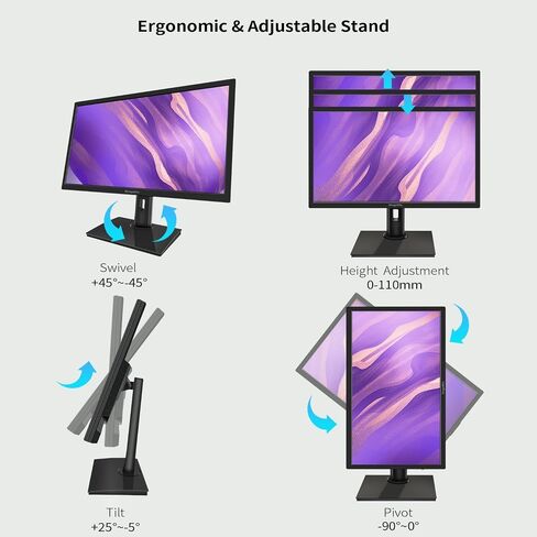 شاشة لمس 21.5 بوصة FHD 1920x1080P، مكبرات صوت مدمجة، تدعم VESA، شاشة كمبيوتر تعمل باللمس 10 نقاط مع منفذ HDMI VGA من النوع B، شاشة لمس سطح المكتب 75 هرتز، أسود in Kuwait