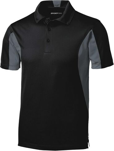 SPORT-TEK Unisex Tall Side Blocked Micropique Sport-Wick Polo | Short Sleeve Collared Shirt for Tall Men & Women, Casual Fit in Kuwait