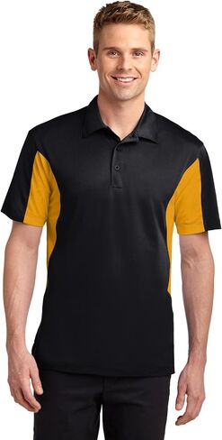 SPORT-TEK Unisex Tall Side Blocked Micropique Sport-Wick Polo | Short Sleeve Collared Shirt for Tall Men & Women, Casual Fit in Saudi Arabia