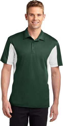 SPORT-TEK Unisex Tall Side Blocked Micropique Sport-Wick Polo | Short Sleeve Collared Shirt for Tall Men & Women, Casual Fit in Saudi Arabia