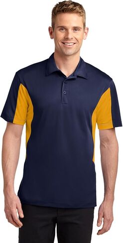 SPORT-TEK Unisex Tall Side Blocked Micropique Sport-Wick Polo | Short Sleeve Collared Shirt for Tall Men & Women, Casual Fit in Saudi Arabia