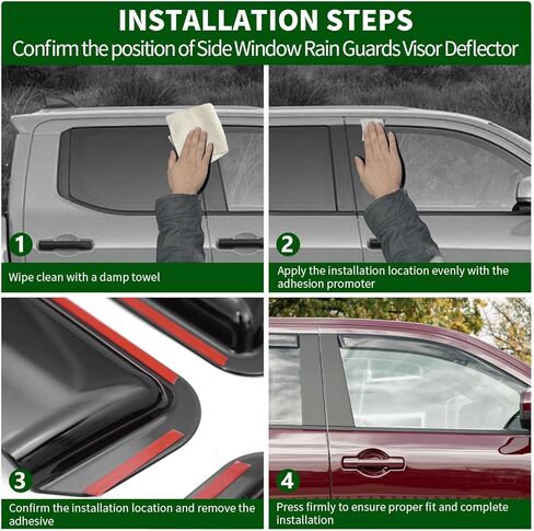 Side Window Visor Deflector Compatible with 2024-2025 Toyota Tacoma Visor Trim Cover Replacement for 2024 2025 Toyota Tacoma Accessories in Kuwait