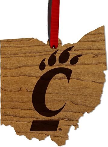 Butler Bulldogs on State Outline Christmas Ornament - Handcrafted from Cherry Wood - Officially Licensed Product in Saudi Arabia