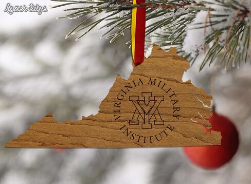 Butler Bulldogs on State Outline Christmas Ornament - Handcrafted from Cherry Wood - Officially Licensed Product in Saudi Arabia