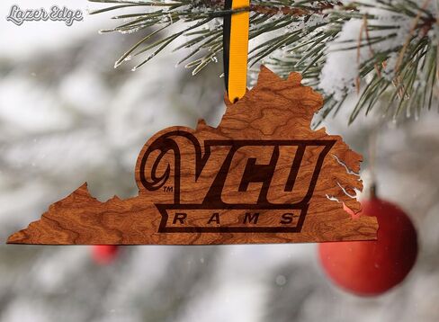 Butler Bulldogs on State Outline Christmas Ornament - Handcrafted from Cherry Wood - Officially Licensed Product in Saudi Arabia