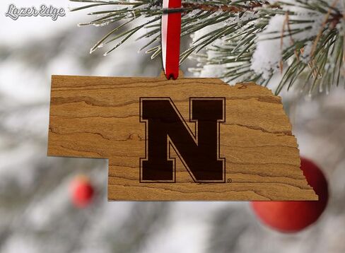 Butler Bulldogs on State Outline Christmas Ornament - Handcrafted from Cherry Wood - Officially Licensed Product in Saudi Arabia