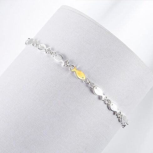 Angyape Swimming Against the Current Bracelet, Encouragement Inspirational Christian Bracelet Spiritual Faith Jewelry for Women Daughter(Silver) in Saudi Arabia