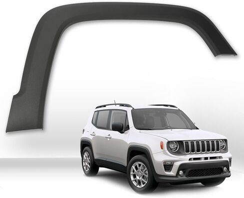Front Right Wheel Arch Fender Flares متوافق مع Jeep Renegade 2015 2016 2017 2018 2019 2020 2021 ، حاجز غطاء غطاء العجلة السوداء (نمط المصنع المحكم) in Saudi Arabia