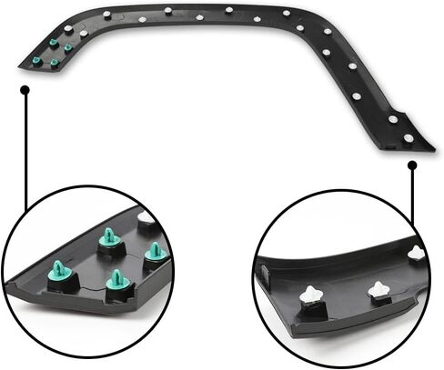 Front Right Wheel Arch Fender Flares متوافق مع Jeep Renegade 2015 2016 2017 2018 2019 2020 2021 ، حاجز غطاء غطاء العجلة السوداء (نمط المصنع المحكم) in Saudi Arabia
