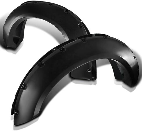 Spec-D Tuning 4PC Front + Rear Smooth Paintable Pocket Rivet Fender Flares Compatible with 2011-2016 Ford F-250 F-350 Super Duty in Saudi Arabia