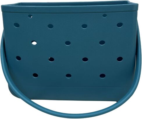 Small Rubber Beach Tote Bag, Open Top Portable Outdoor Travel Bag for Beach Picnic Pool Outings in Kuwait