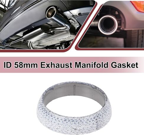 ID 58mm Exhaust Manifold Gasket Prevent Leak Noise Exhaust Donut Gasket Muffler Ring Exhaust Flange Gasket for Car SUV Truck RV Graphite in Saudi Arabia