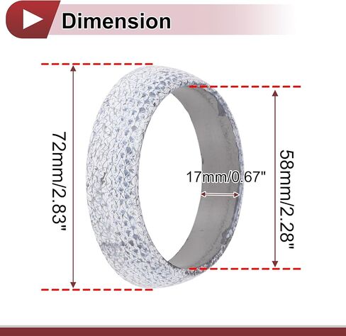 ID 58mm Exhaust Manifold Gasket Prevent Leak Noise Exhaust Donut Gasket Muffler Ring Exhaust Flange Gasket for Car SUV Truck RV Graphite in Saudi Arabia