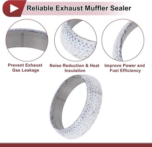 ID 58mm Exhaust Manifold Gasket Prevent Leak Noise Exhaust Donut Gasket Muffler Ring Exhaust Flange Gasket for Car SUV Truck RV Graphite in Saudi Arabia