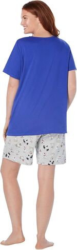 Dreams & Co. Plus Size Knit Pj Short Set in Kuwait