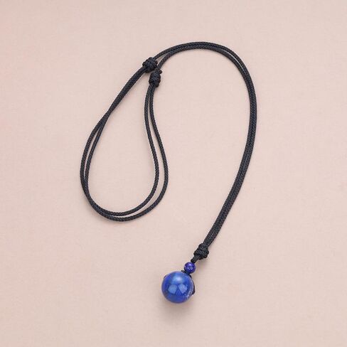 COAI Genuine Round Brown Tiger Eye Stone Necklace for Men Women in Kuwait