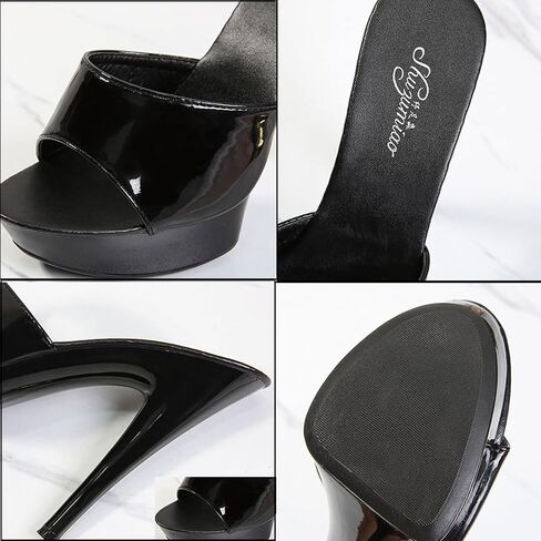 Women's Peep Toe Stiletto platform Sexy Prom Slides 5.12in High Heel FishMouth Open Toe breathe comfort Heeled Y2K Party Sandals for Evening Wedding in Saudi Arabia