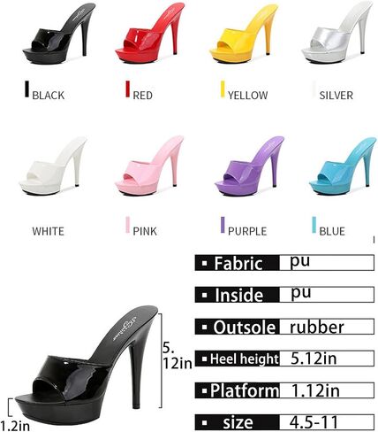Women's Peep Toe Stiletto platform Sexy Prom Slides 5.12in High Heel FishMouth Open Toe breathe comfort Heeled Y2K Party Sandals for Evening Wedding in Saudi Arabia