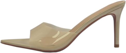 Clear Pointed Open Toe Heels for Women Summer Slip on Mules Sexy Stiletto Heeled Sandals Party Wedding Prom Dress Casual Shoes in Saudi Arabia