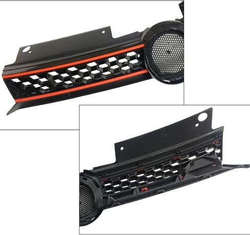Grille Grille Black with Red Trim Grill لعام 2010 2011 2012 2013 2014 Volkswagen GTI Jetta Golf in Saudi Arabia