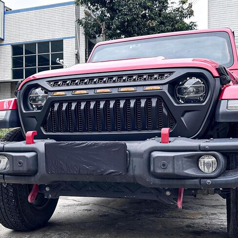 Sunpie Front Grille Assembly لجيب JT ، شبكات السيارات متوافقة مع Jeep Wrangler JL JLU & JL 4XE & Jeep Gladiator JT 2018-2025 جميع الطرز ، OEM ABS Plastic Wrangler Associory in Kuwait